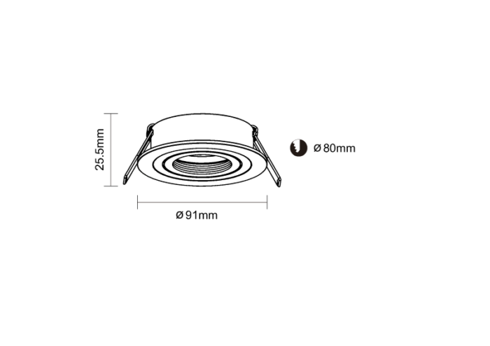 Tronix Inbouwarmatuur led verlichting tekening