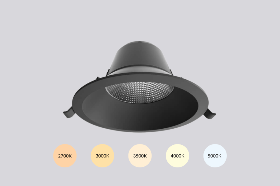 Tronix Led Tronix Reflector Downlight Ø113mm Tri-White Zwart | AfbouwTotaal