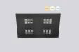 LED panel reflector 600x600 3cct black eu plug