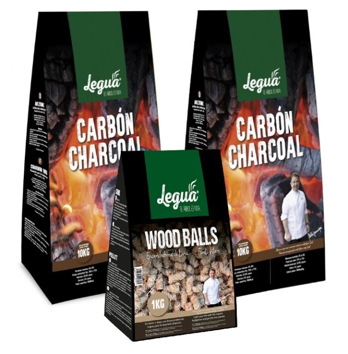 Premium Quality! - Voordeelpakket 2 zakken a 10kg Quebracho houtskool + 1kg Aanmaakwokkels - Afbeelding 2