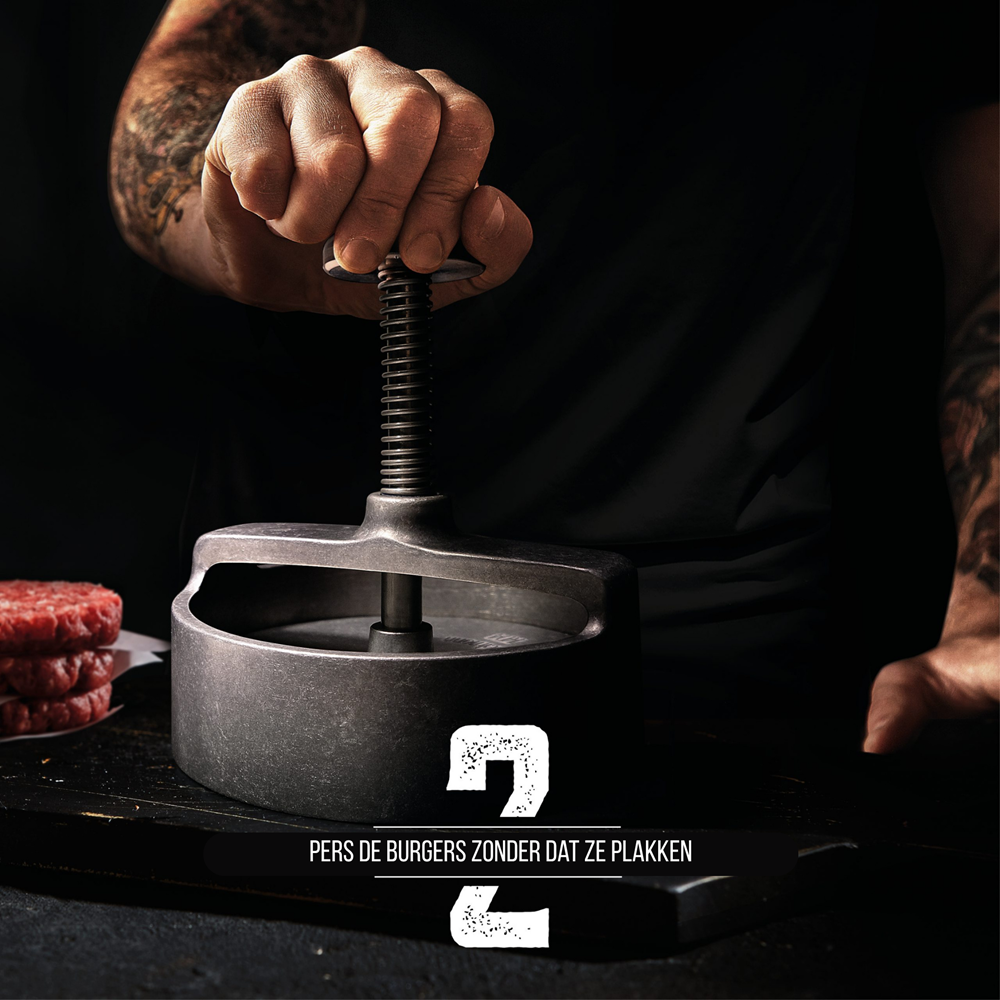 Hamburgerpers Aluminium Ø 100mm - Afbeelding 4