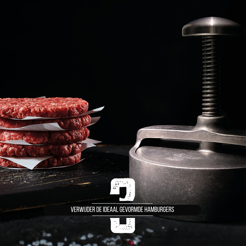 Hamburgerpers Aluminium Ø 100mm - Afbeelding 5
