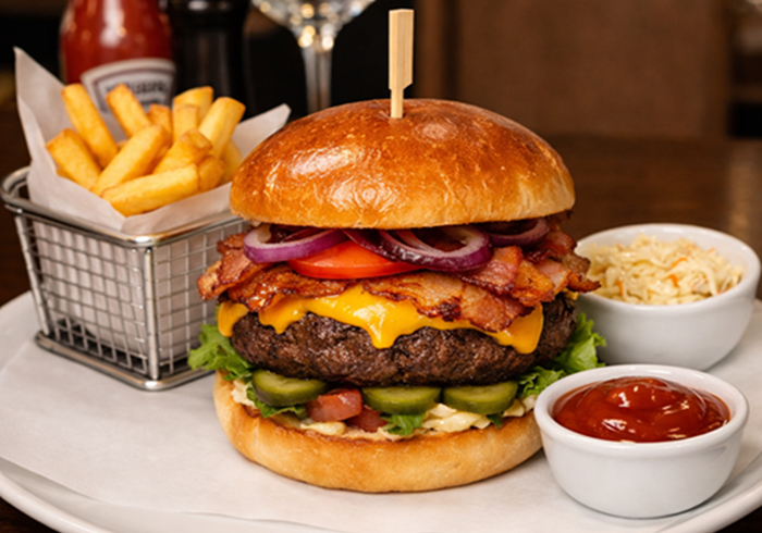 Bistro Style gegrilde hamburger