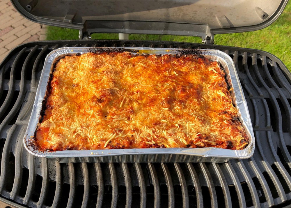 Lasagne van de BBQ