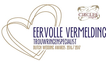 Eervolle vermelding trouwringen specialist van The Dutch Wedding Awards