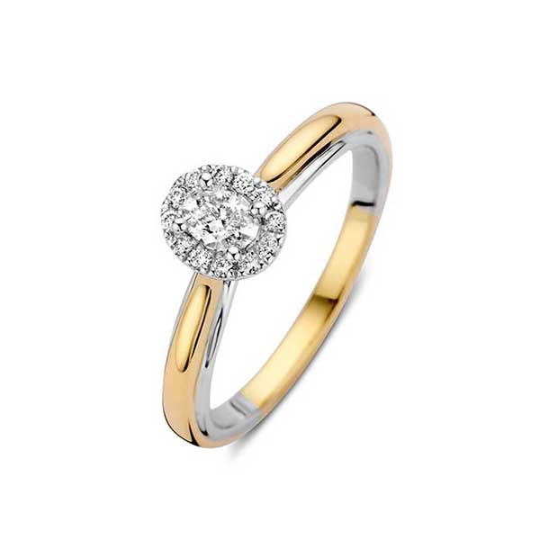 ring bicolor diamant- 0.29ct