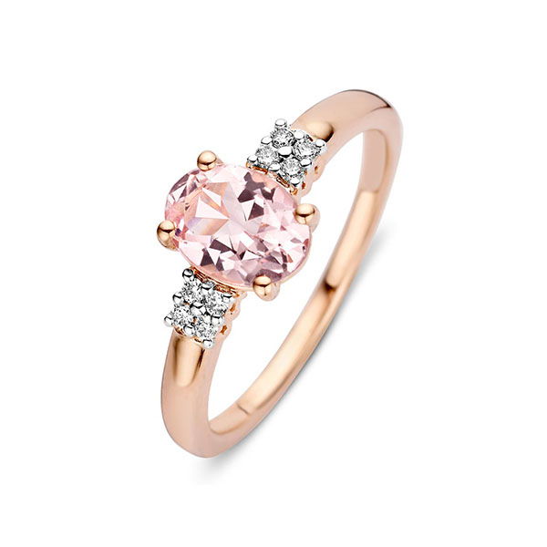 Verlovingsring Roségoud met Morganiet