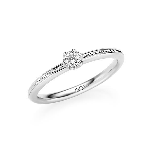 Verlovingsring zilver met parelvoeg
