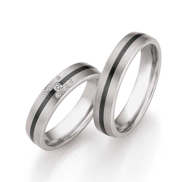 Titanium-zirkonium trouwringen