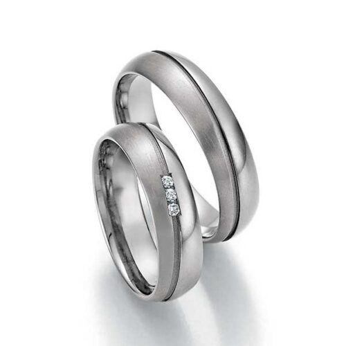 Trouwringen titanium saturnusvoeg