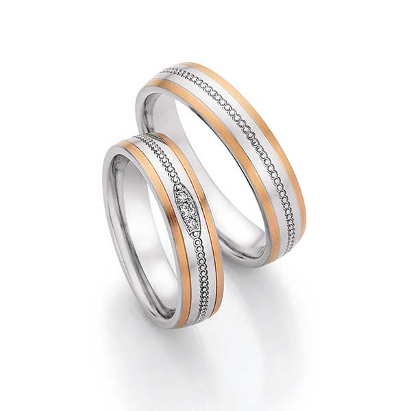 Elegante stalen trouwringen