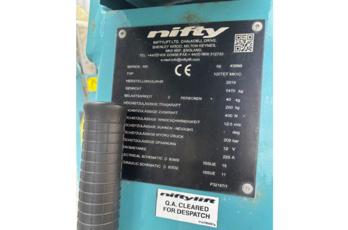 Niftylift NL120TET Gebruikt_2019 - Afbeelding 8