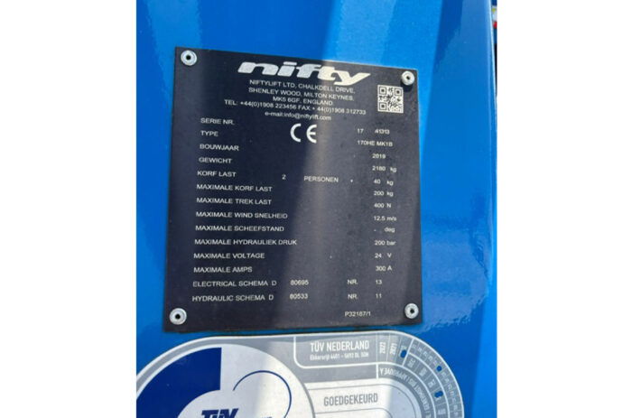 Niftylift 170HE MK18 Gebruikt_2019 - Afbeelding 12