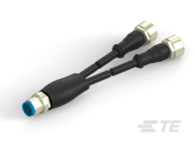 M12 Connector Series Male To Female Y Cables TE Connectivity