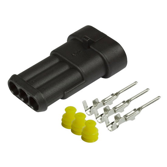AMP Superseal Set 1 pol. 6 pol. m. Verbinder H07V K 1,5² Stecker Industrie AMP Superseal Set 1 pol. 6 pol. m. Verbinder H07V K 1,5² Stecker Industrie
