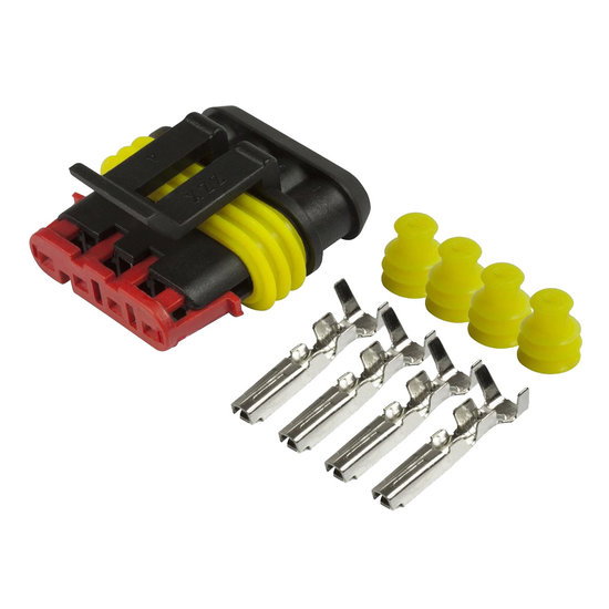 AMP Superseal 4 polig set vrouwelijk TE Connectivity AMP Superseal