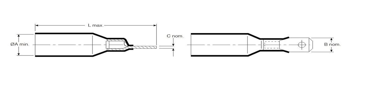 B-106 krimpbare Tab kabelschoenen TE Connectivity Raychem DuraSeal