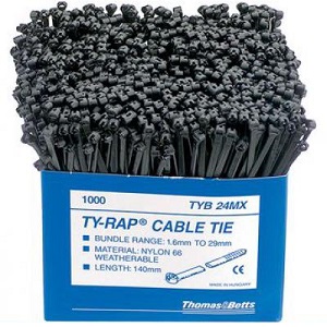 plastic cable tie with stainless steel clip
