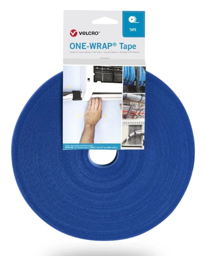 Velcro® ONE-WRAP Tape - 20mm x 25m - Koningsblauw - VEL-OW64142