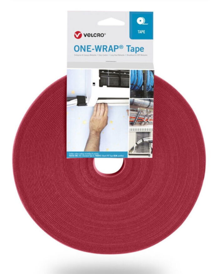 Velcro® ONE-WRAP Tape - 20mm x 25m - Bordeaux Red (RAL 3005) - VEL-OW64144