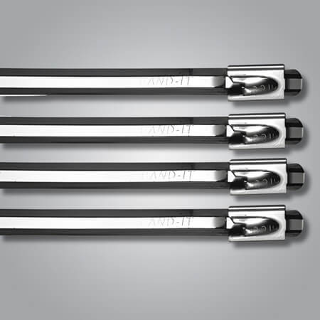 Ball-Lok rvs kabelbinders gedeeltelijk gecoat