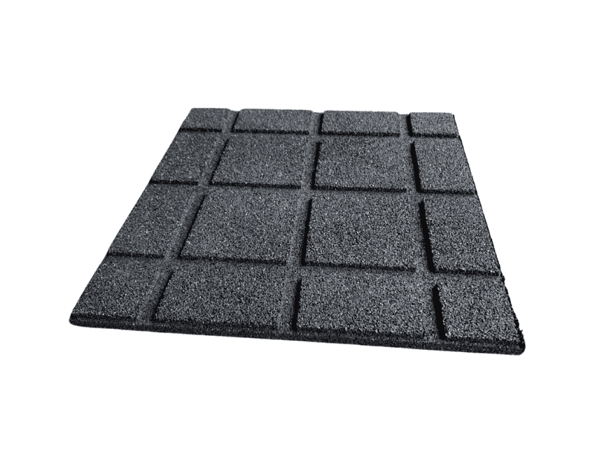 Rubber tegel 25 mm onderkant