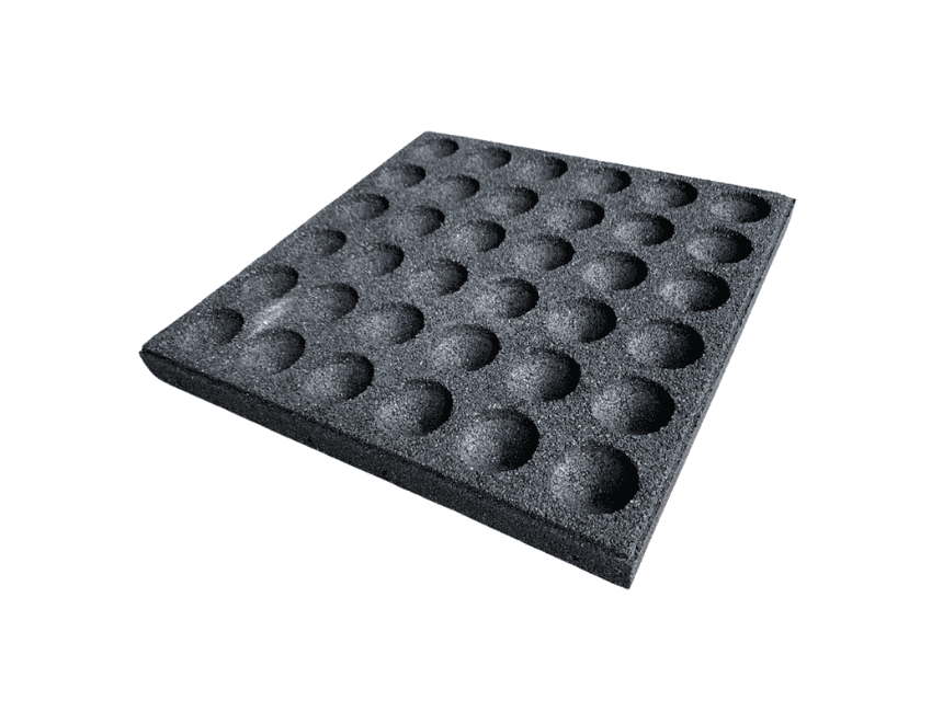 Rubber tegel 45 mm onderkant