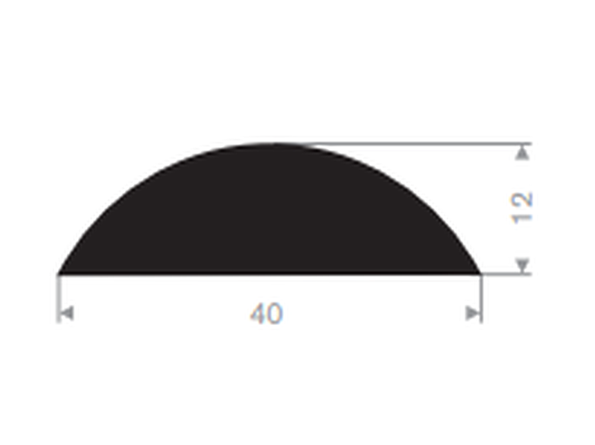 Schematisch halfrond profiel