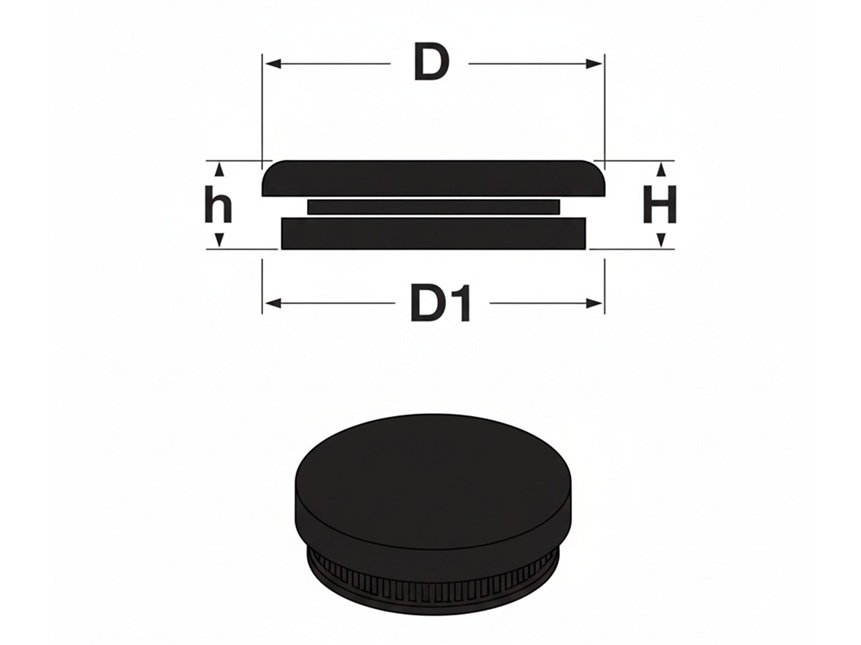 Blinde tule schematische tekening