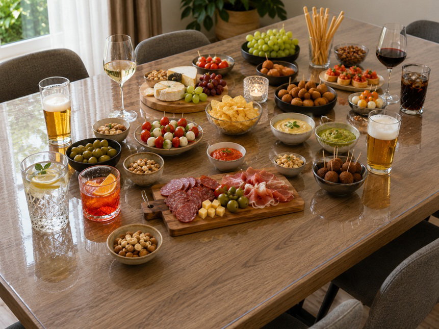 Tafelbeschermer eten en drinken