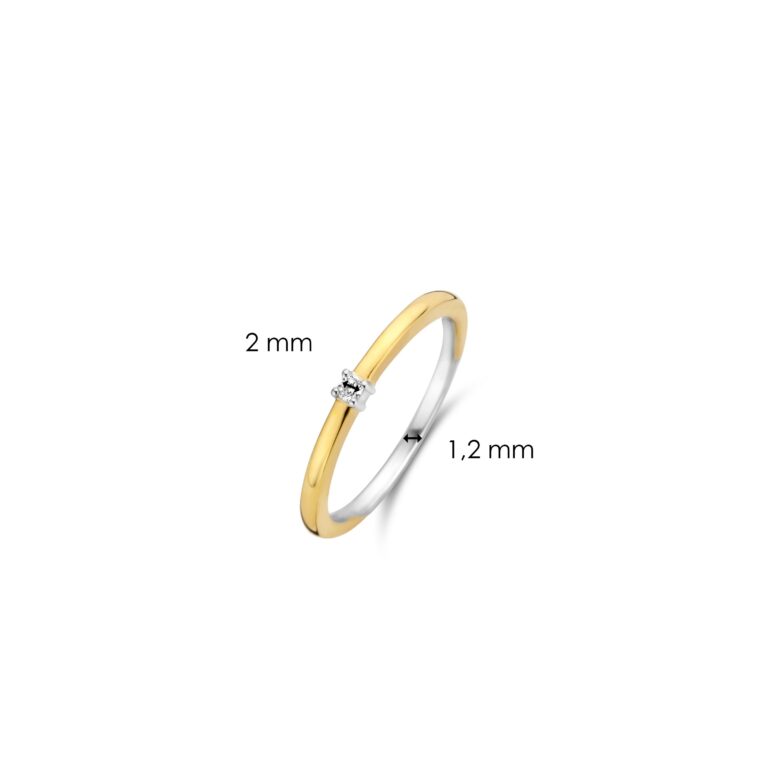 Ti Sento Ring Zirconia verguld 12210ZY - Afbeelding 4