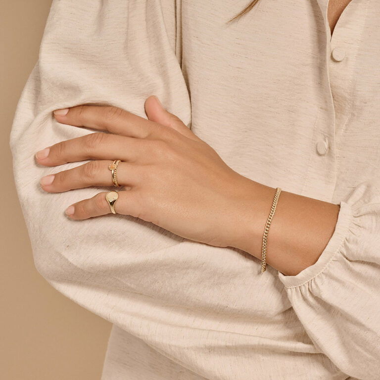 Blush 14Krt Gouden Gourmet Armband 2165YGO - Afbeelding 4