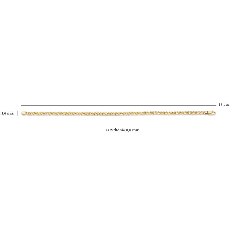 Blush 14Krt Gouden Gourmet Armband 2165YGO - Afbeelding 3