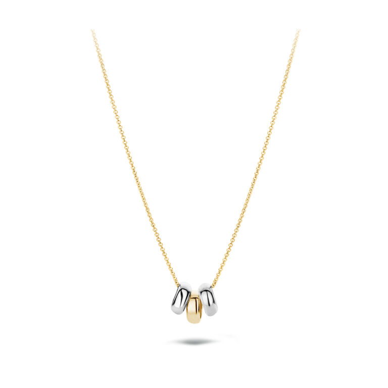 Blush 14krt Gouden Bicolor Collier met hangers 3055BGO - Afbeelding 2
