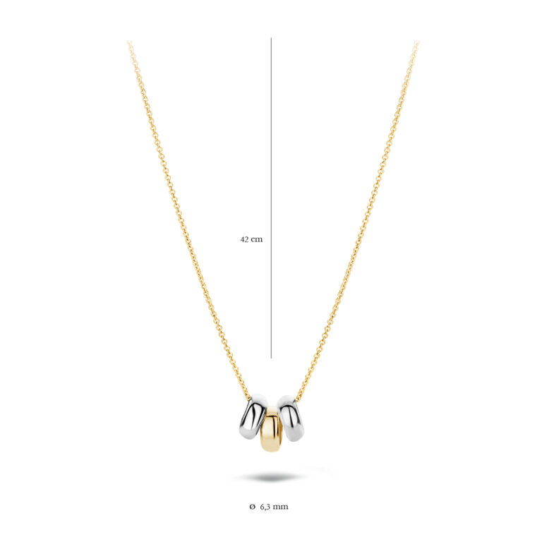 Blush 14krt Gouden Bicolor Collier met hangers 3055BGO - Afbeelding 3