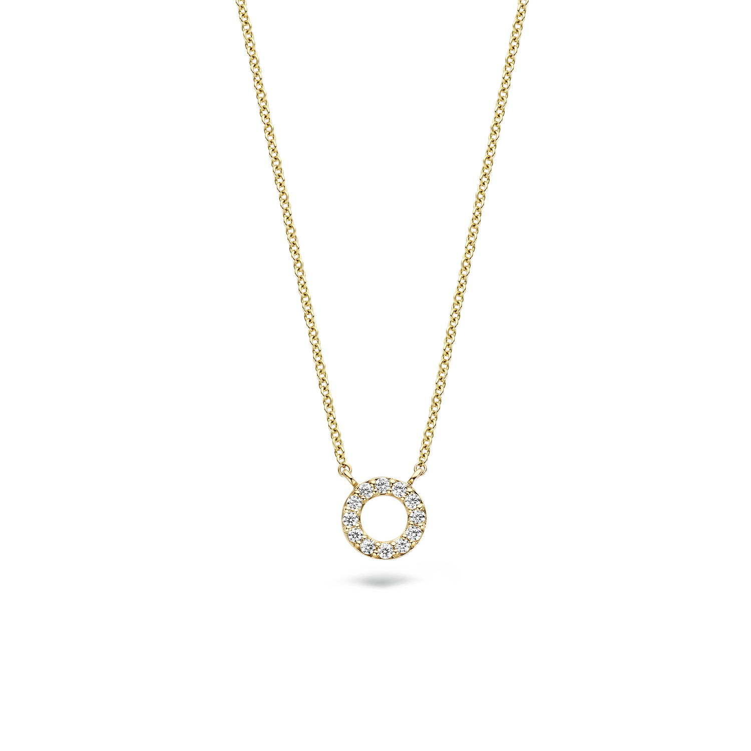 Blush 14krt Gouden Collier met Zirconia Hanger 3125YZI