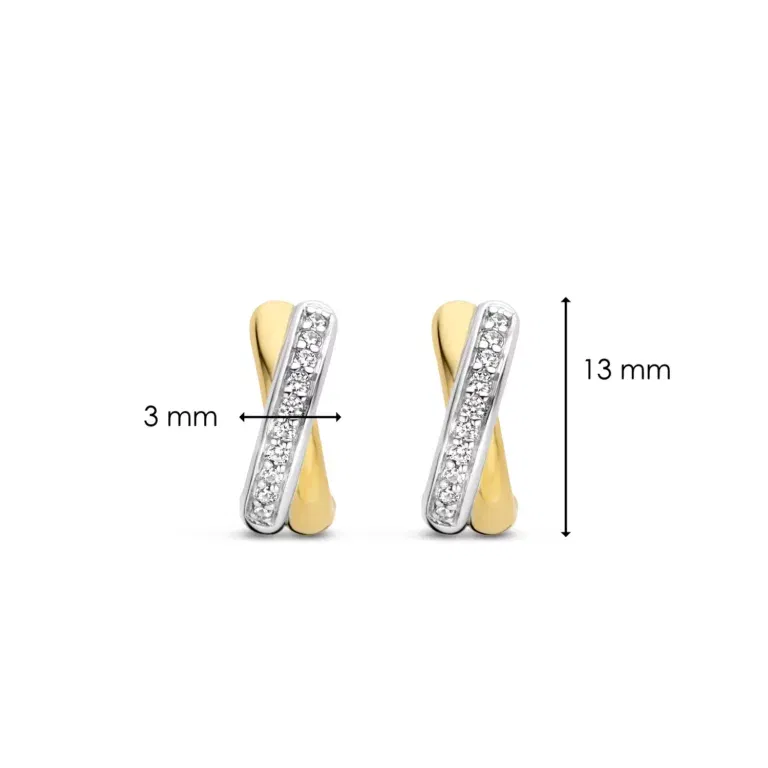 Ti Sento Oorbellen  Bicolor verguld 7667ZY - Afbeelding 2