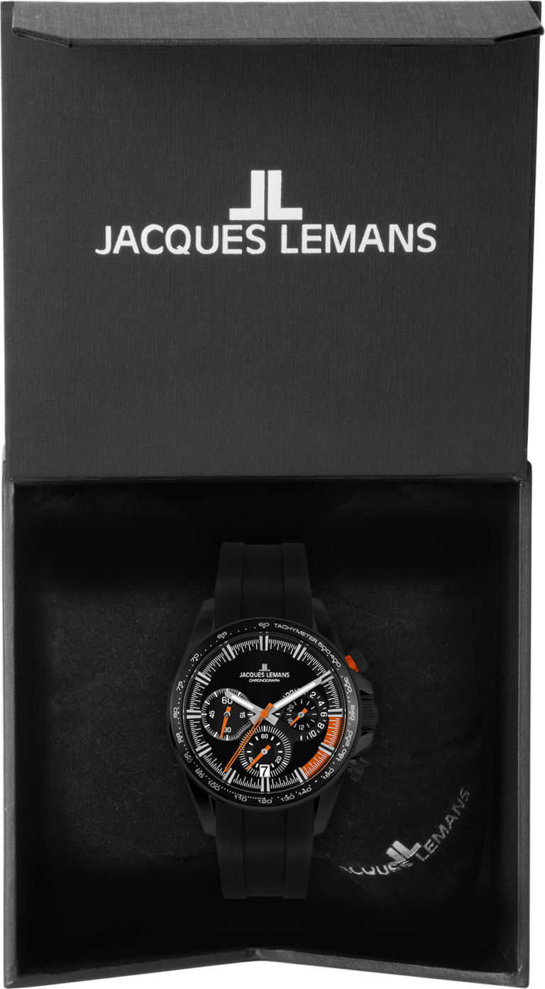Jacques Lemans Liverpool Zwart siliconen 1-2127D - Afbeelding 5