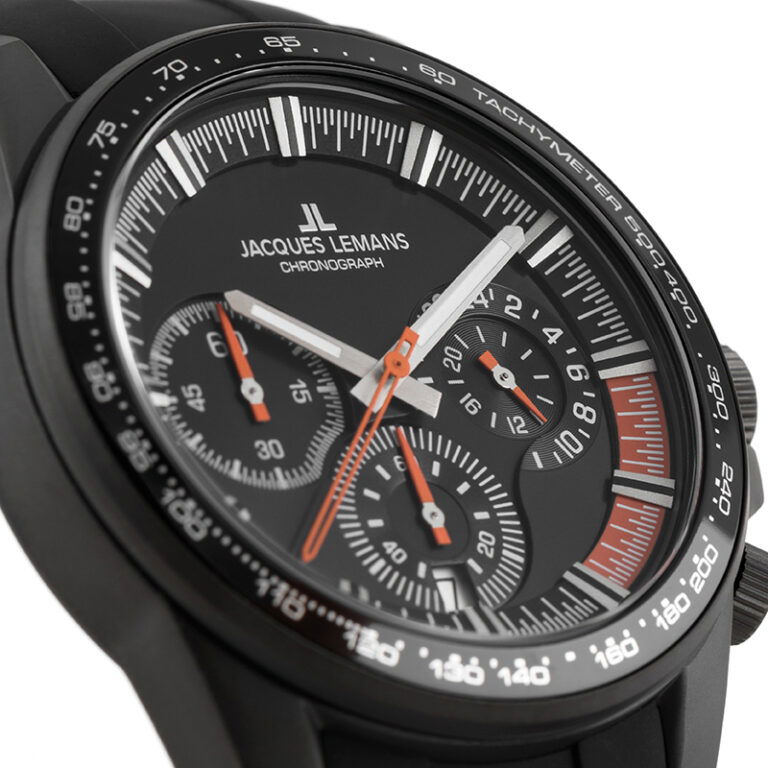 Jacques Lemans Liverpool Zwart siliconen 1-2127D - Afbeelding 4