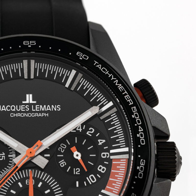 Jacques Lemans Liverpool Zwart siliconen 1-2127D - Afbeelding 3