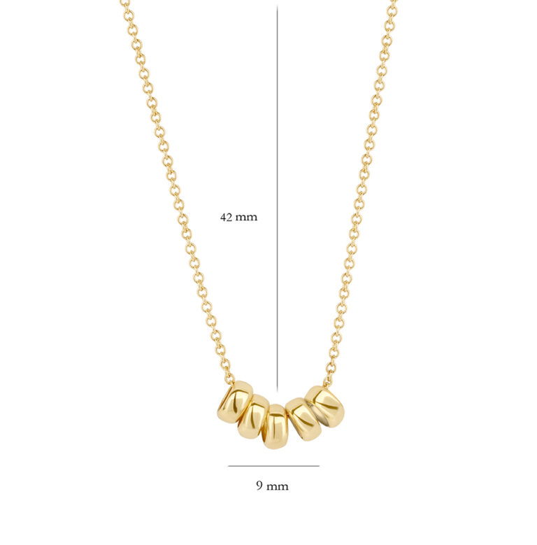 Blush 14 krt Gdn Collier + Hangers 3087YGO - Afbeelding 4