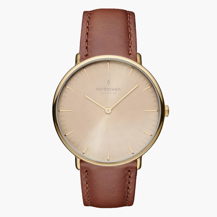 Nordgreen horloge NR28GOLEBRLS Native Latte Brown
