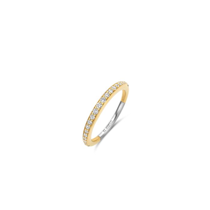 Ti Sento ring zirconia verguld 12317ZY