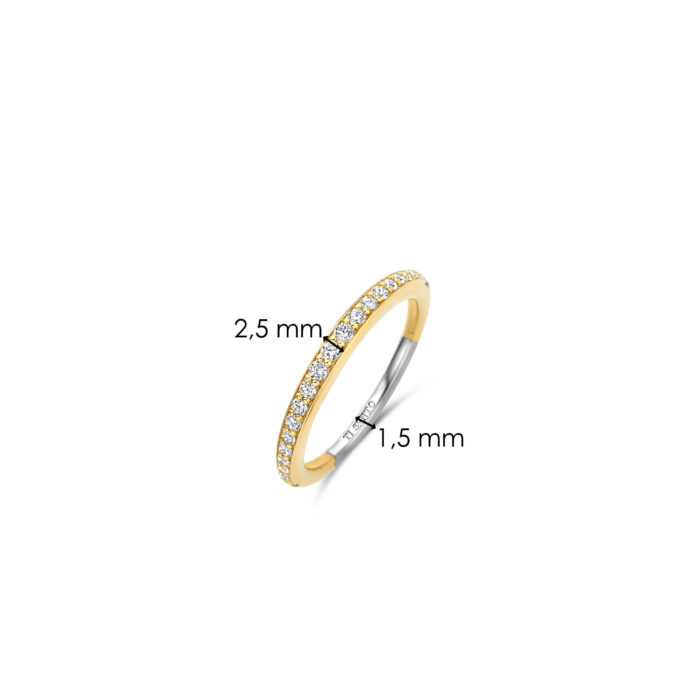 Ti Sento ring zirconia verguld 12317ZY - Afbeelding 4