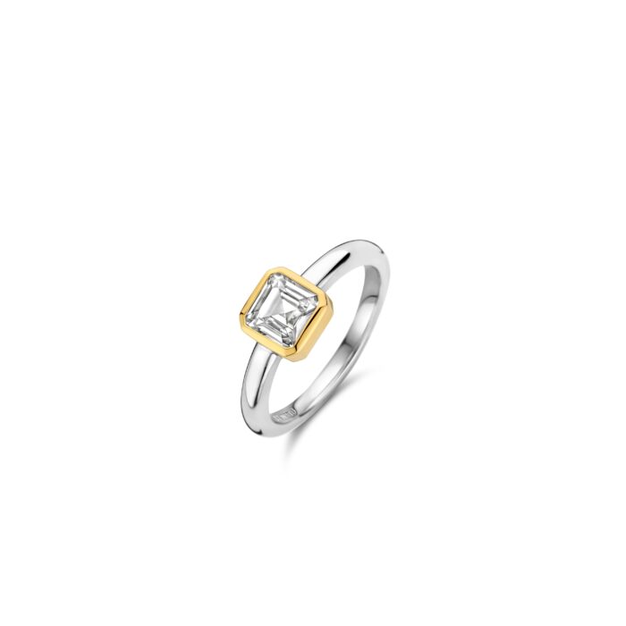 Ti Sento ring zirconia verguld 12328ZY