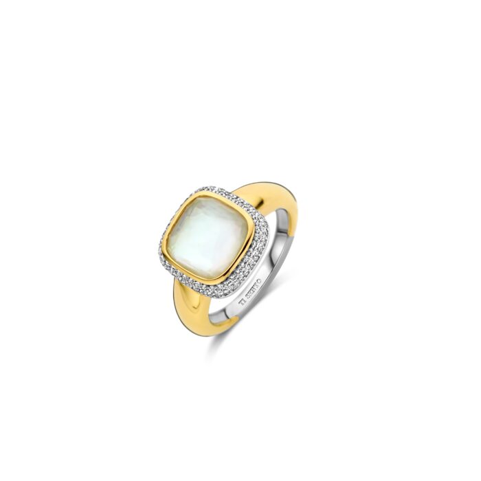 Ti Sento ring Parelmoer verguld 12330MW