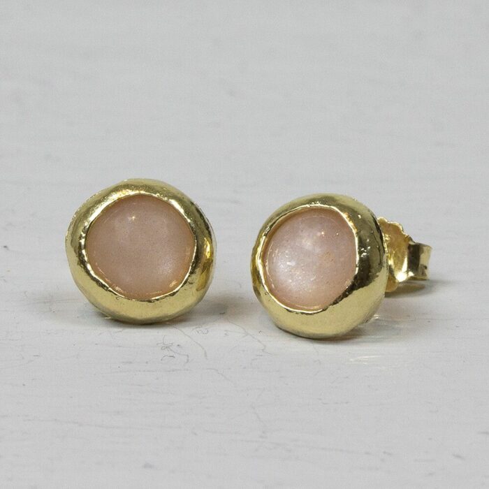 Jéh Jewels Oorsteker roze maansteen 20814