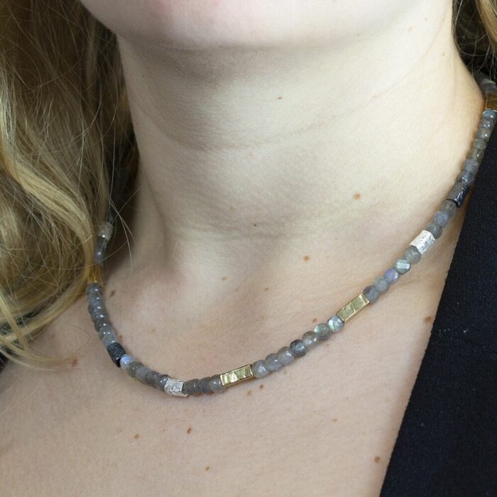 Jéh Jewels Zilv. Collier labradoriet 20590 - Afbeelding 2