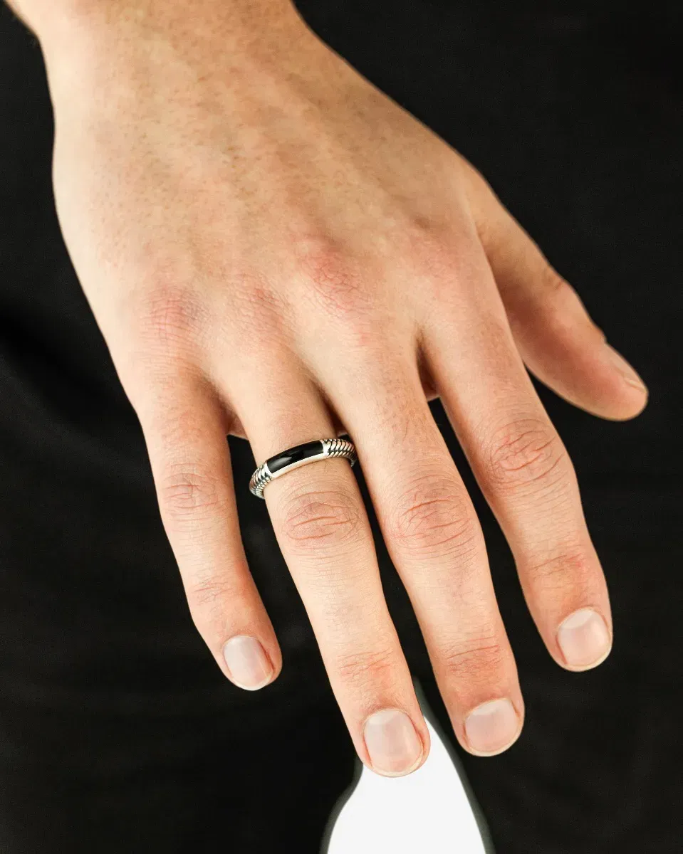 Buddha to Buddha Ben mini Onyx Ring 613ON - Afbeelding 3