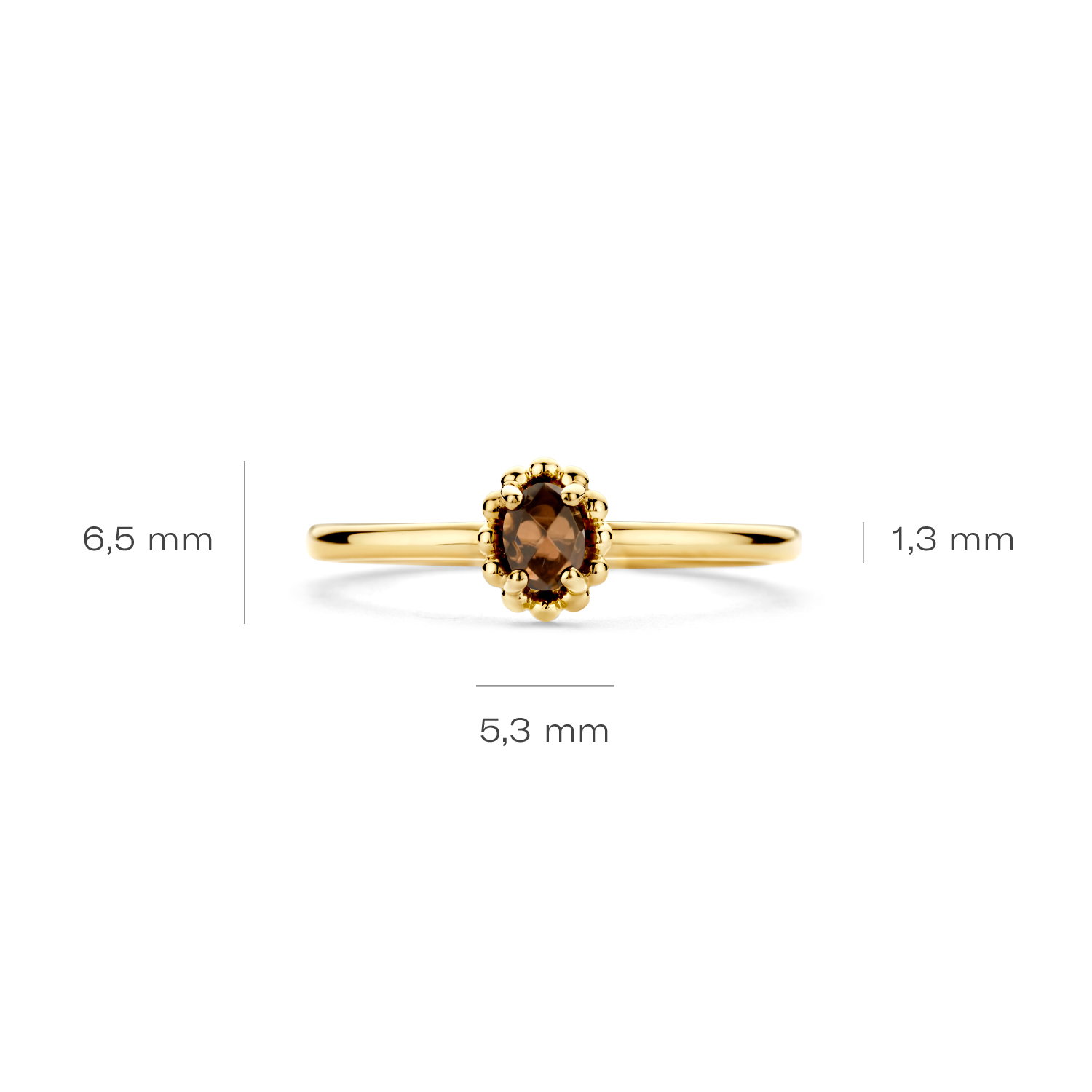 Blush 14 krt smokey Quartz 1227YSQ/56 - Afbeelding 4